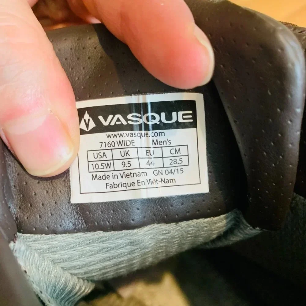 Vasque Gore-Tex Men’s Brown Leather Hiking Trail Boots Size 10.5 M